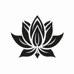 Lotus flower vector illustration floral design graphic element beauty spa yoga meditation zen blossom bloom art silhouette