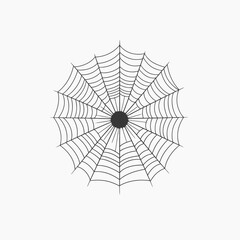 Obraz premium Spiderweb halloween web spider spooky cobweb arachnid scary design decoration isolated black white halloween