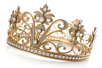 gold crown isolated on white