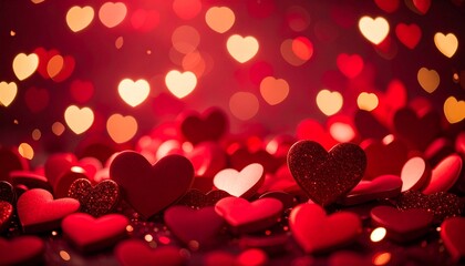 red hearts background