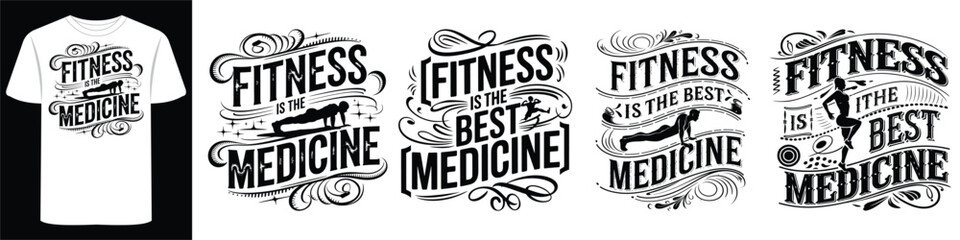 Motivational Gym wear Design – Bold Fitness Vector T-Shirt Artwork for Bodybuilders