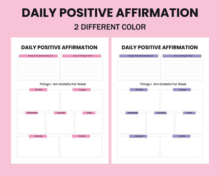 Daily Positive Affirmation KDP Interior