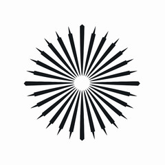 Obraz premium Black rays burst abstract sunburst starburst vector graphic illustration design element background art pattern