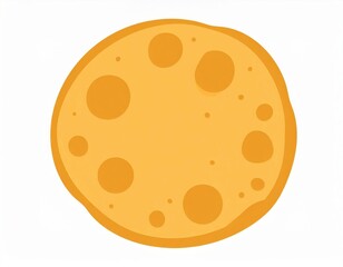 Round Orange Cookie Illustration