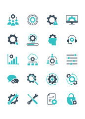 Simple set of settings icons Contains such Icons as control , management, Options