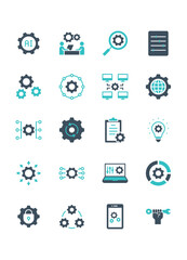 Simple set of settings icons Contains such Icons as control , management, Options