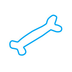 Hand Drawn 3d dog bone