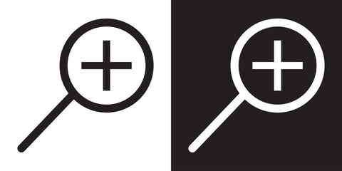 Zoom icon. Vector illustration. EPS 10/AI