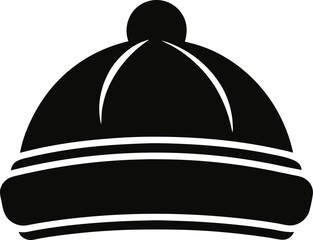 Beanie Hat Silhouette Vector Illustration 