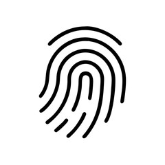 fingerprint on white background
