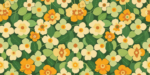 seamless pattern with tulips