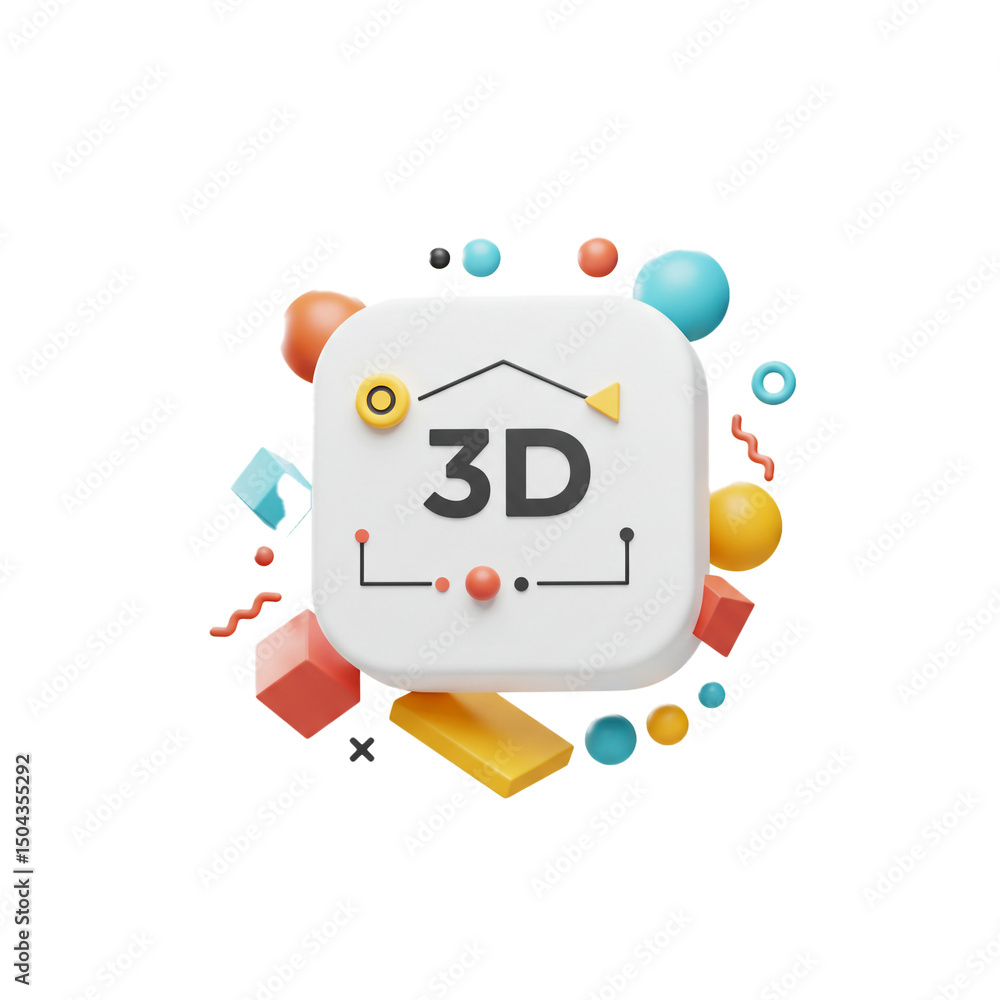 Poster captivating 3d rendering featuring the 