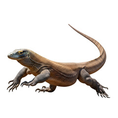 Obraz premium Komodo Dragon Isolated on a transparent background 