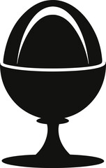 Obraz premium Egg In Eggcup Silhouette Vector Illustration 