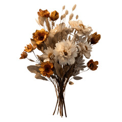 Dried Flower Bouquet in Earthy Tones - Autumnal Floral Arrangement