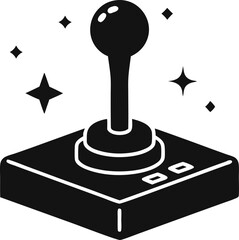 Joystick With Sparkles Silhouette Vector Illustration © MDRIAZUDDIN