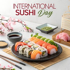 international sushi day poster design
