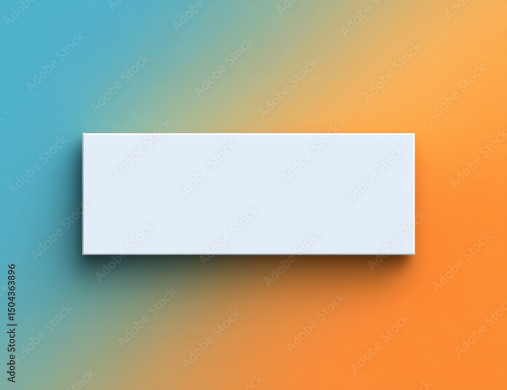 Poster Blank White Rectangle on Gradient Background, Ideal for Product Mockups and Advertising Space, Representing Simplicity and Modern Marketing : Generative AI