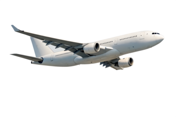 wide body passenger airliner flying isolated