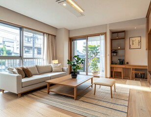 日本の一般的な住宅のリビングの画像