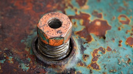 rusty bolt and nut