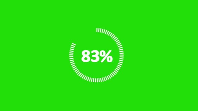  animated pie chart 91% video on green background &ndash; half circle segment animation, minimal circular info graphic, percentage data visualization, modern graph design...., 