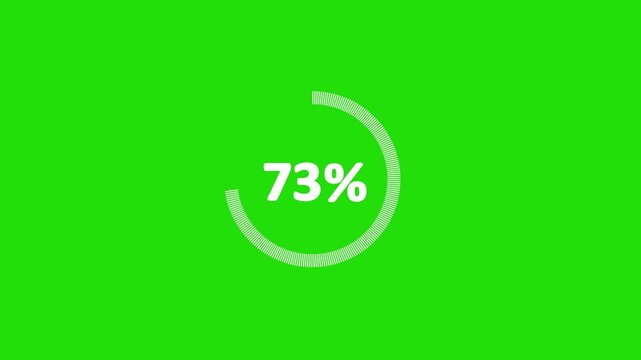 animated 92% pie chart video on white background &ndash; half circle segment animation, minimal circular info graphic, percentage data visualization, modern graph design.