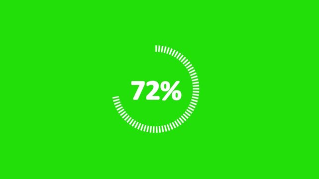 93% animated pie chart video on green background &ndash; half circle segment animation, minimal circular info graphic, percentage data visualization, modern graph design.