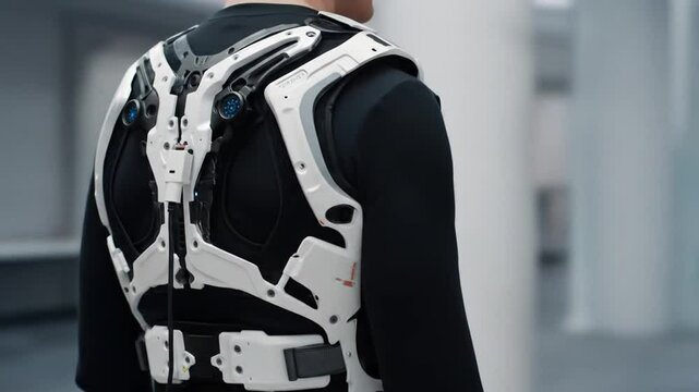 Back view exoskeleton brace technology