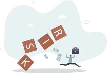 Risk averse, avoid or minimize risk, run away from uncertainty, fear or safety decision for investment, prefer security or stability concept. character life .