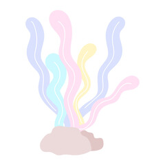 Soothing pastel coral and sea vector PNGs. Aesthetic marine clipart perfect for beach, ocean, and underwater designs with soft, dreamy color palettes.