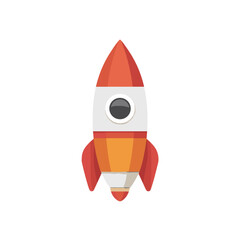 Ready for Launch: A Cartoon Rocket Icon