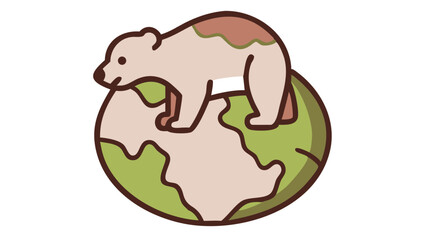 Logo icon of polar bear 