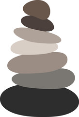 Zen Stones Stack Vector Illustration for Meditation and Balance Concept