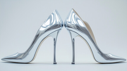 This set presents women's stiletto heels from multiple angles—front, back, cross-view, and side—for a complete visual.








