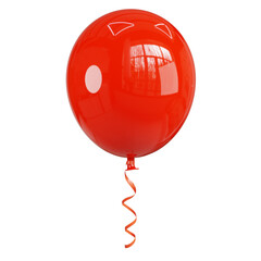 red balloon on white background