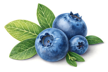 Obraz premium Blueberry Isolated on a Transparent Background Pro PNG white background Ai generate.