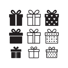 festive gift box illustration