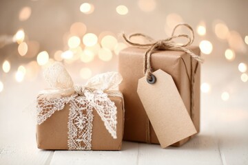 Thoughtful Gift Boxes With Pretty Bows and Tags Presenting a Surprise