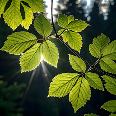 leaves reflecting the natural sun light during the