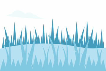 frozen meadow filled with tall frosted grasses 