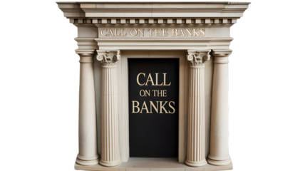 Central Bank Building with Corinthian Columns – Classic Financial Architecture Representing Monetary Policy and Institutional Finance