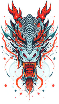 Dragon Head Illustration