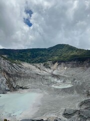 Tangkuban Perahu Volcano Crater View
