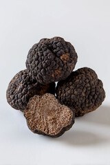 black truffle isolated on white background