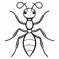 vector illustration of cartoon ant