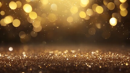 Golden bokeh background for festive celebrations and designs