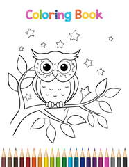 Colored Animal Illustration for Coloring Book Page 3
