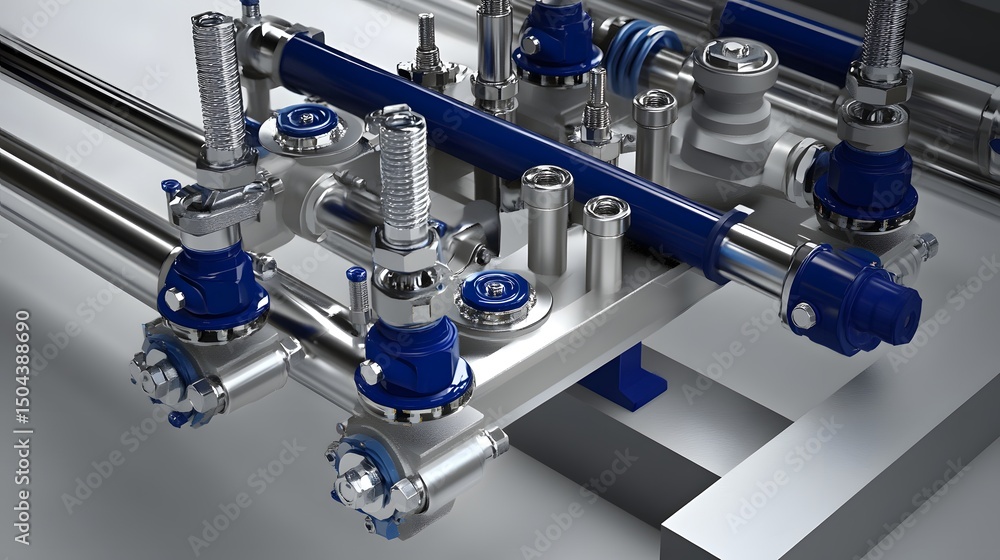 Poster threaded valve integration in modular piping systems