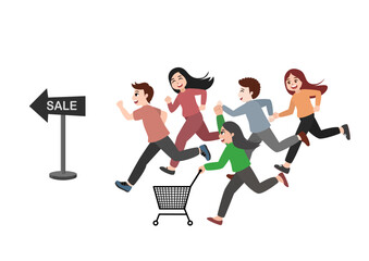 People run around hunting for discounts